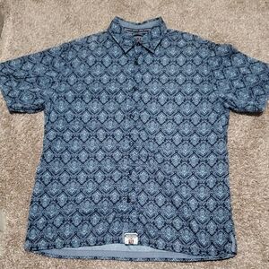 Tommy Hilfiger Navy Patterned Casual Shirt